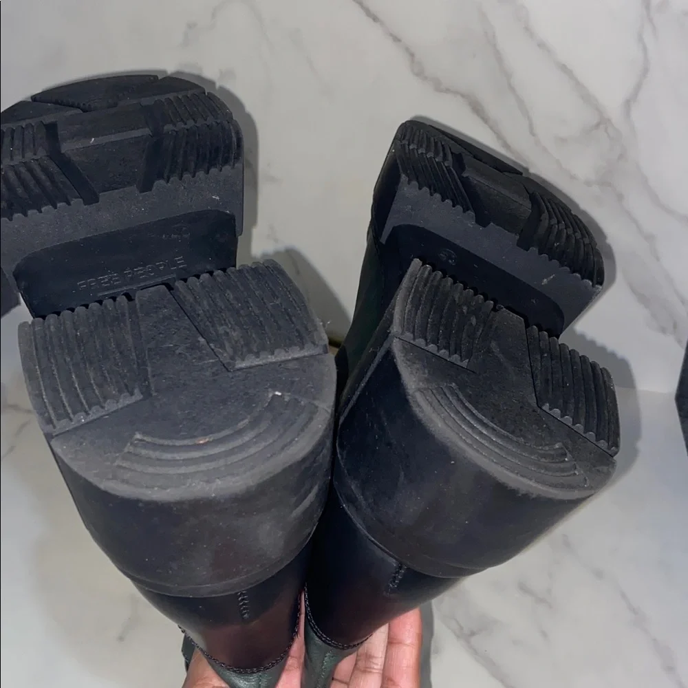 Free People Maren Mid Green Leather Chelsea Boots Size 40(9)